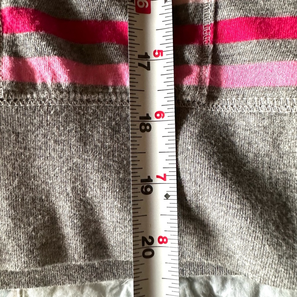 Aeropostale Striped V-Neck Cardigan Pink Gray Red SP - Picture 9 of 11